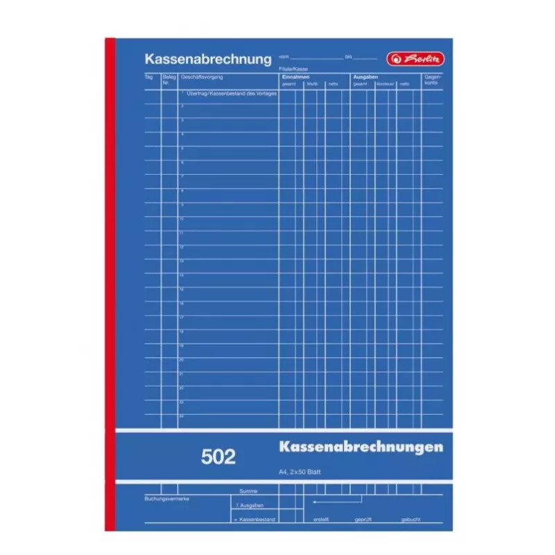 Apskaitos blankų knyga Herlitz 882415 A4 100 puslapių