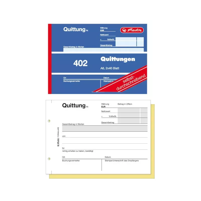 Kvitų bloknotas Herlitz 7876147 A6 80 lapų