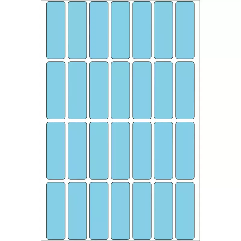 Universalios etiketės HERMA 13x40 mm mėlynos popierinės matinės rankiniam užrašymui