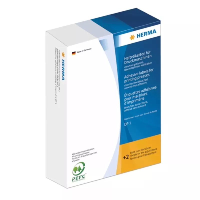 Etiketės spausdinimo presams HERMA DP1 25x40 mm baltas popierius matinis