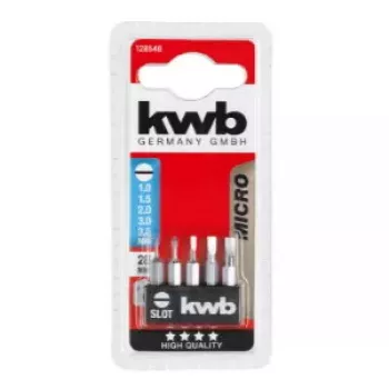 Atsuktuvų antgalių rinkinys KWB 128540 — 5 vnt., plokšti antgaliai, 28 mm