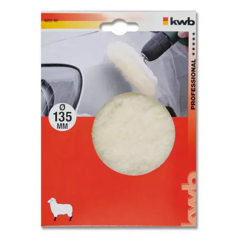 Poliravimo kempinė KWB 485500 — poliravimo padas, darbinis skersmuo 13,5 cm, balta
