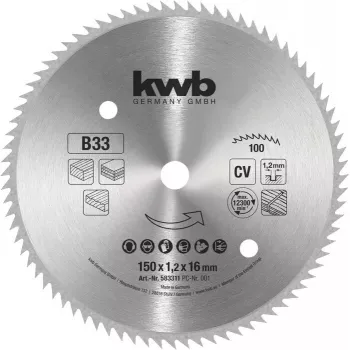 Diskinis pjūklo diskas KWB 583311 250mm 40 dantų