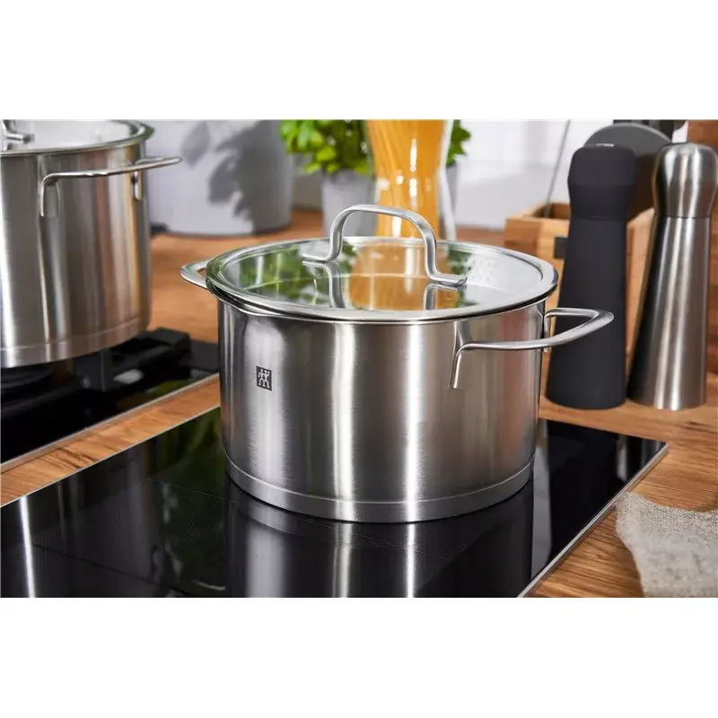 ZWILLING Multi Pot TrueFlow 66920-004-0 — nerūdijančio plieno puodas su stikliniu dangčiu, tinkamas plauti indaplovėje ir kepti orkaitėje, tinkamas halogeninėms kaitlentėms