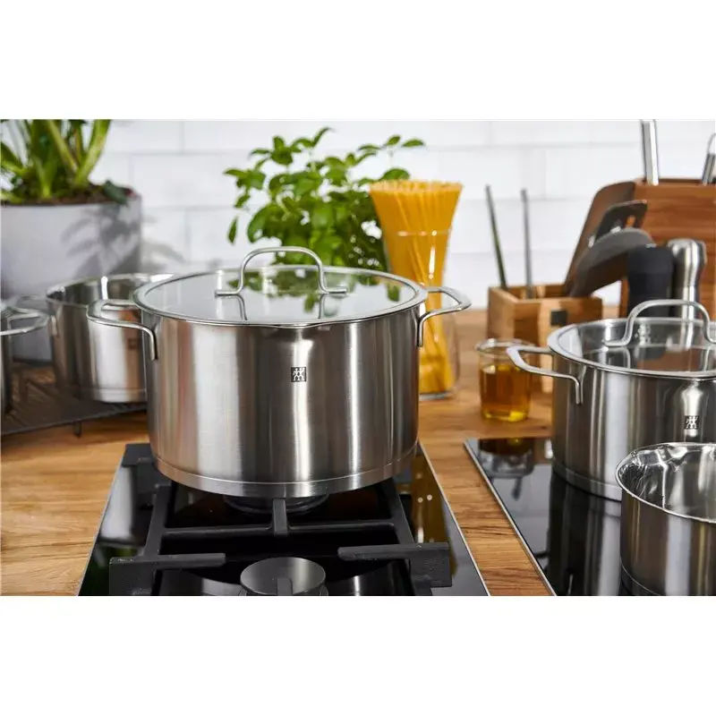 ZWILLING Multi Pot TrueFlow 66920-004-0 — nerūdijančio plieno puodas su stikliniu dangčiu, tinkamas plauti indaplovėje ir kepti orkaitėje, tinkamas halogeninėms kaitlentėms