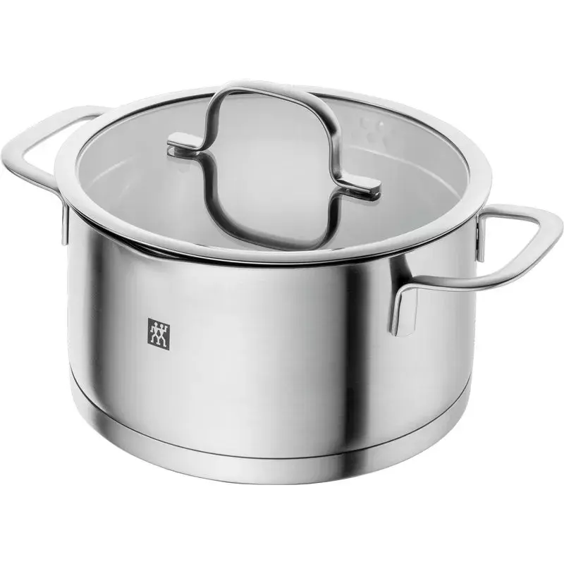 ZWILLING Multi Pot TrueFlow 66920-004-0 — nerūdijančio plieno puodas su stikliniu dangčiu, tinkamas plauti indaplovėje ir kepti orkaitėje, tinkamas halogeninėms kaitlentėms