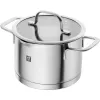 ZWILLING Multi Pot TrueFlow 66920-004-0 — nerūdijančio plieno puodas su stikliniu dangčiu, tinkamas plauti indaplovėje ir kepti orkaitėje, tinkamas halogeninėms kaitlentėms
