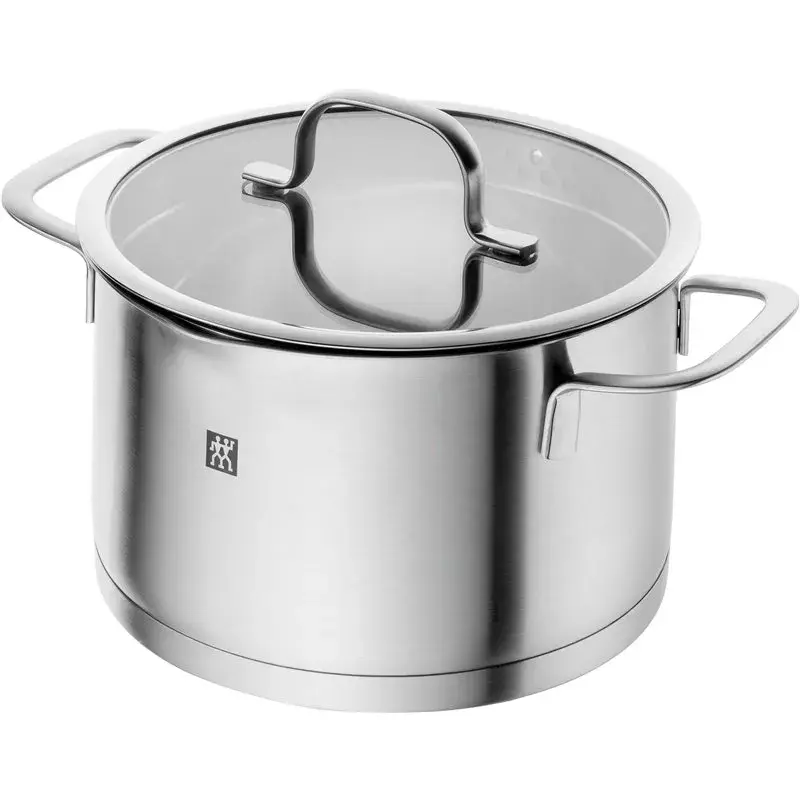 ZWILLING Multi Pot TrueFlow 66920-004-0 — nerūdijančio plieno puodas su stikliniu dangčiu, tinkamas plauti indaplovėje ir kepti orkaitėje, tinkamas halogeninėms kaitlentėms