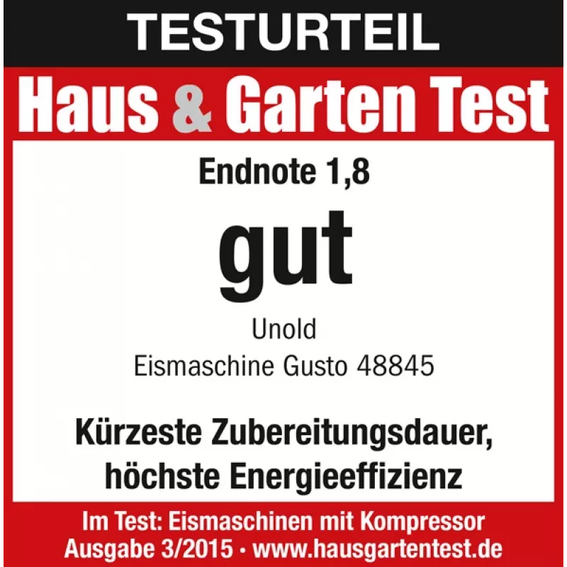 “Unold 48845” ledų gaminimo aparatas Kompresorinis ledų gaminimo aparatas 2 l 180 W Juoda, Nerūdijantis plienas