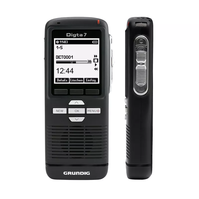 „Grundig Digta 7“ atskiras rinkinys, vidinė atmintis ir „flash“ kortelė, juodas