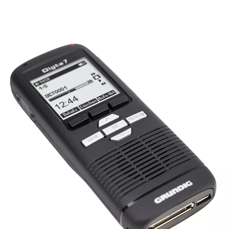„Grundig Digta 7“ atskiras rinkinys, vidinė atmintis ir „flash“ kortelė, juodas