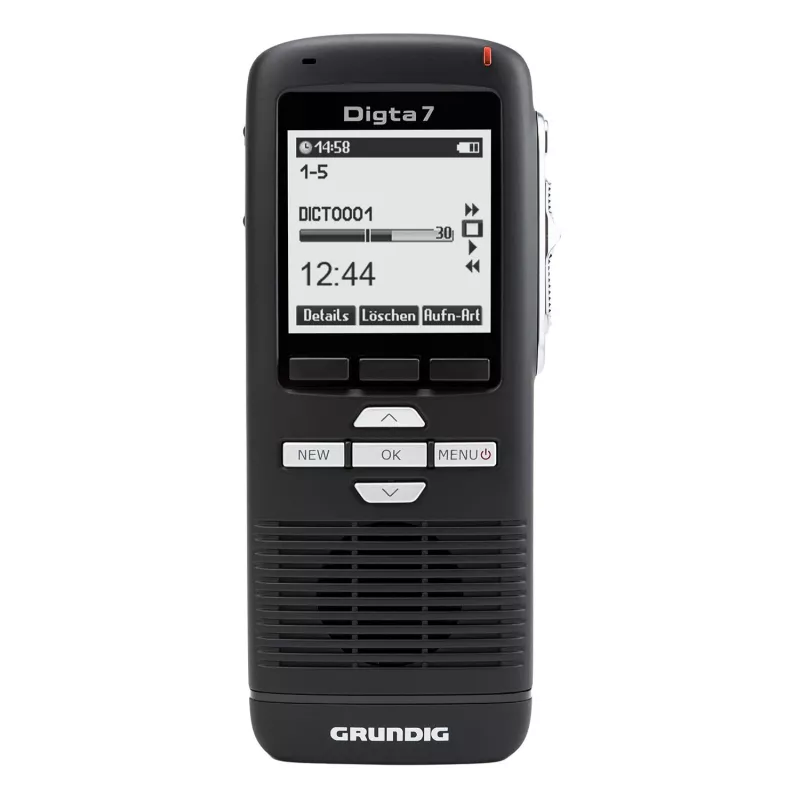 „Grundig Digta 7“ atskiras rinkinys, vidinė atmintis ir „flash“ kortelė, juodas