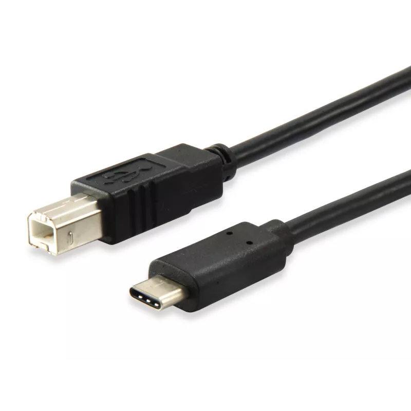Equip USB 2.0 Type C į USB B kabelis, 1 m, USB B, USB C, USB 2.0, vyriška/vyriška jungtis, juodas