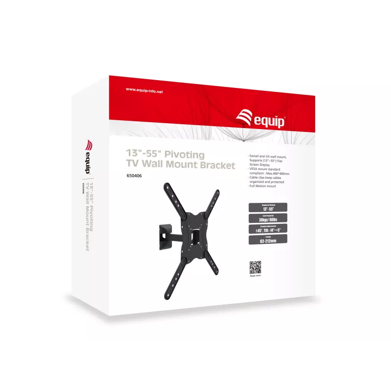Equip 13 col.–55 col. pasukamas televizoriaus sieninis laikiklis