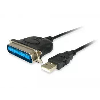 Equip USB į lygiagretę adapterio laidas, juodas, USB A, Centronics 36, 60 g, 1 vnt., 175 mm