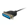 Equip USB į lygiagretę adapterio laidas, juodas, USB A, Centronics 36, 60 g, 1 vnt., 175 mm