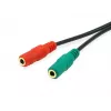 Equip 147943 garso kabelis 1,5 m 2 x 3,5 mm 3,5 mm Juodas