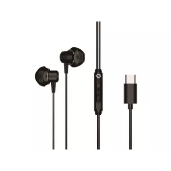 Laidinės į ausis įdedamos ausinės su ausinėmis CONCEPTRONIC BRENDAN04B — USB-C, 20–20000 Hz, 1,2 m laidas, 14 g, juodos