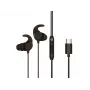 Laidinės į ausis dedamos ausinės CONCEPTRONIC BRENDAN05B — USB-C, 20–20000 Hz, 1,2 m laidas, ausų laikikliai (juodos)