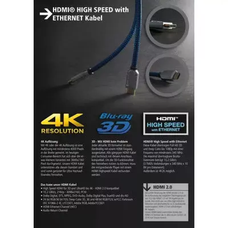 HDMI laidas S/CONN 1.0m