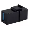 “Keystone” modulis ShiverPeaks S/CONN 08-10041 plokščias juodas USB A