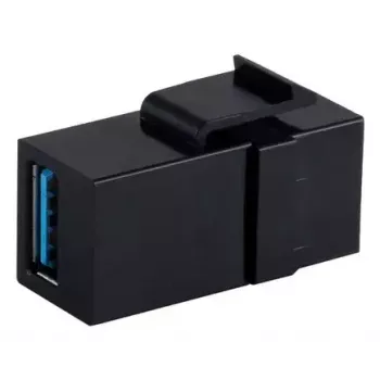 “Keystone” modulis ShiverPeaks S/CONN 08-10041 plokščias juodas USB A