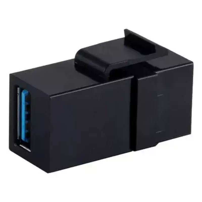 “Keystone” modulis ShiverPeaks S/CONN 08-10041 plokščias juodas USB A