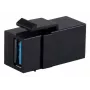 “Keystone” modulis ShiverPeaks S/CONN 08-10041 plokščias juodas USB A