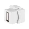 ShiverPeaks 08-10044 plokščias baltas USB A keystone modulis