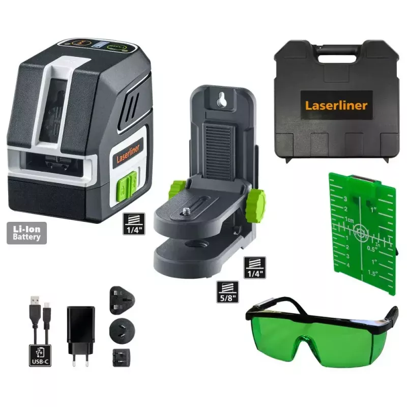Linijinis lazeris Laserliner PocketCross-Laser 2G horizontalus vertikalus įvairiaspalvis