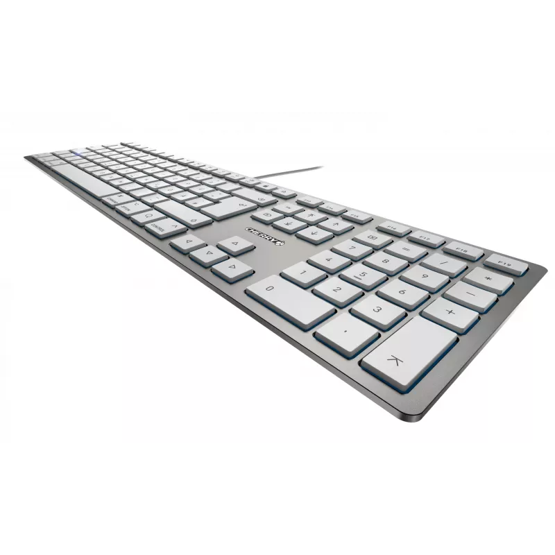 CHERRY KC 6000 plonas FOR MAC laidinė klaviatūra, sidabrinė/baltos spalvos, USB (QWERTY – UK)