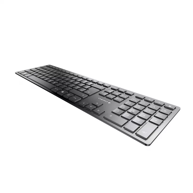 Klaviatūra Cherry KW 9100 plonas belaidė RF + Bluetooth QWERTY UK anglų juoda 108 klavišai 1,2 m laidas