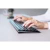 Klaviatūra Cherry KW 9100 plonas belaidė RF + Bluetooth QWERTY UK anglų juoda 108 klavišai 1,2 m laidas