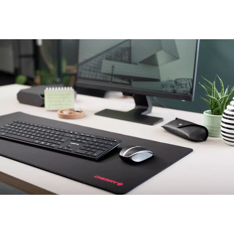 Klaviatūra Cherry KW 9100 plonas belaidė RF + Bluetooth QWERTY UK anglų juoda 108 klavišai 1,2 m laidas