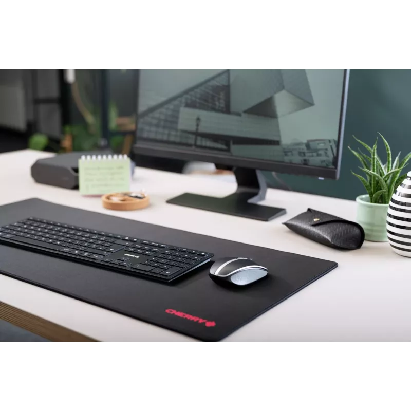 Klaviatūra Cherry KW 9100 plonas belaidė RF + Bluetooth QWERTY UK anglų juoda 108 klavišai 1,2 m laidas