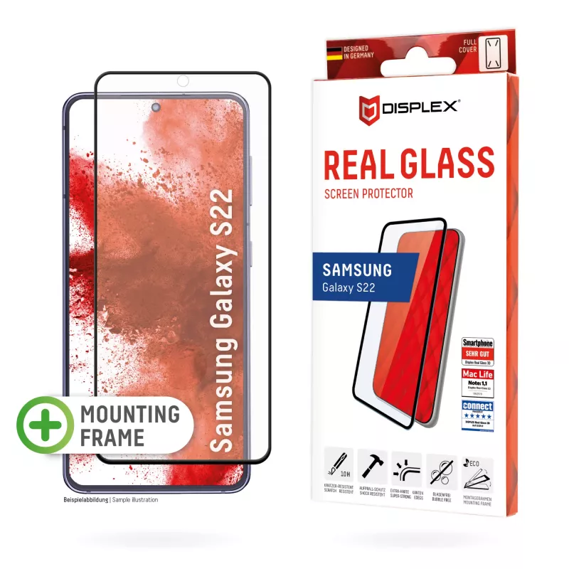 Displex Full Cover ekrano apsauga Samsung Galaxy S22 grūdintas stiklas