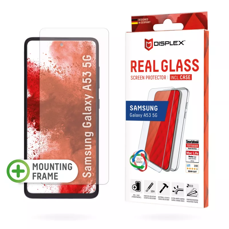 „Displex“ ekrano apsauga + dėklas „Samsung Galaxy A53 5G“ grūdintam stiklui