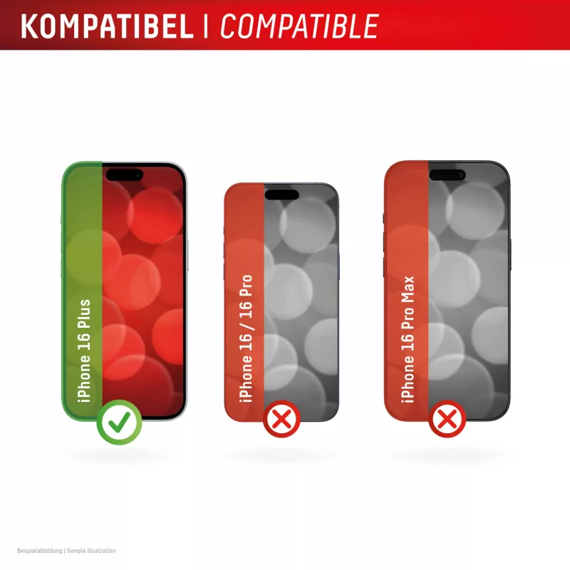 Displex ekrano apsauginė plėvelė + dėklas, skirtas Apple iPhone 16 Plus, EASY-ON® Eco tvirtinimo rėmelis, atspari įbrėžimams