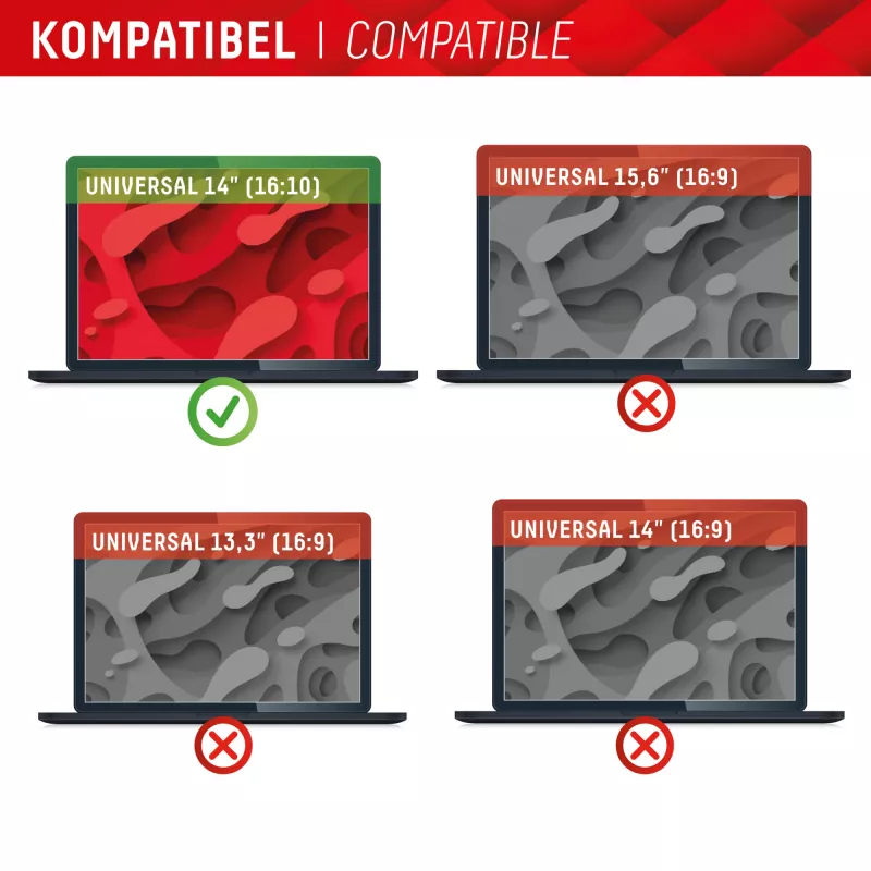 Displex PRIVACY SAFE magnetinis dvipusis privatumo filtras nešiojamajam kompiuteriui 14 inch (16:10)