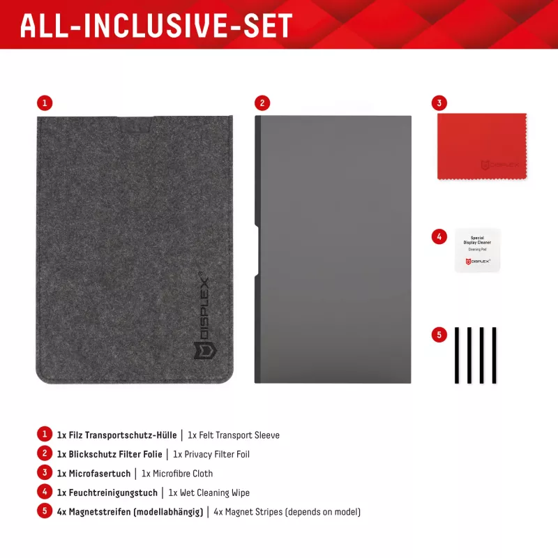 Displex PRIVACY SAFE magnetinis dvipusis privatumo filtras nešiojamajam kompiuteriui 14 inch (16:10)
