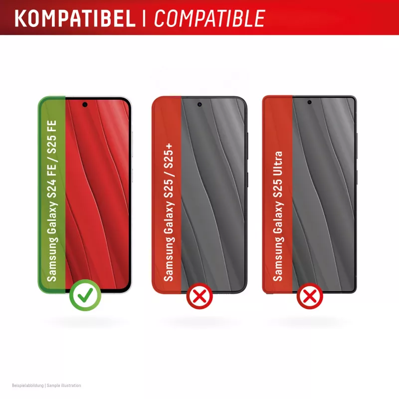 „Displex“ ekrano apsauga (10H), skirta „Samsung Galaxy S25 FE/S24 FE“, ekologiškas montavimo rėmelis, atspari įbrėžimams