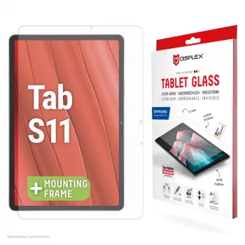 “Displex” planšetės stiklas (9H) skirtas “Samsung Galaxy Tab S11”, su “Eco” tvirtinimo rėmeliu, nesudužtantys