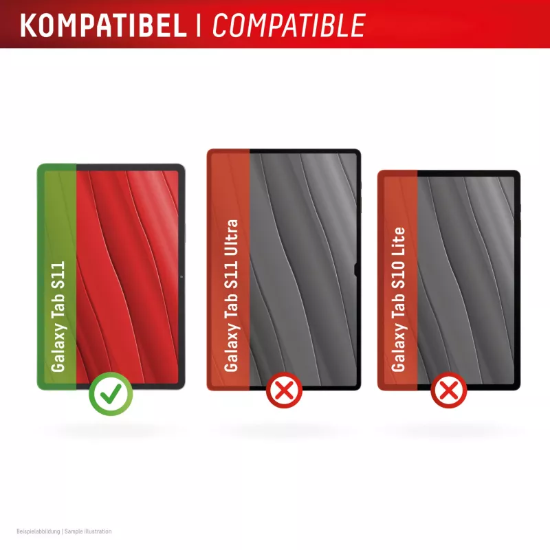 “Displex” planšetės stiklas (9H) skirtas “Samsung Galaxy Tab S11”, su “Eco” tvirtinimo rėmeliu, nesudužtantys