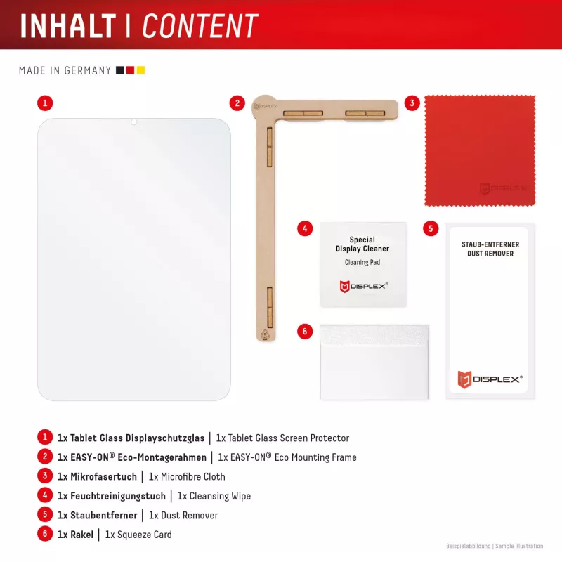 “Displex” planšetės stiklas (9H) skirtas “Samsung Galaxy Tab S11”, su “Eco” tvirtinimo rėmeliu, nesudužtantys
