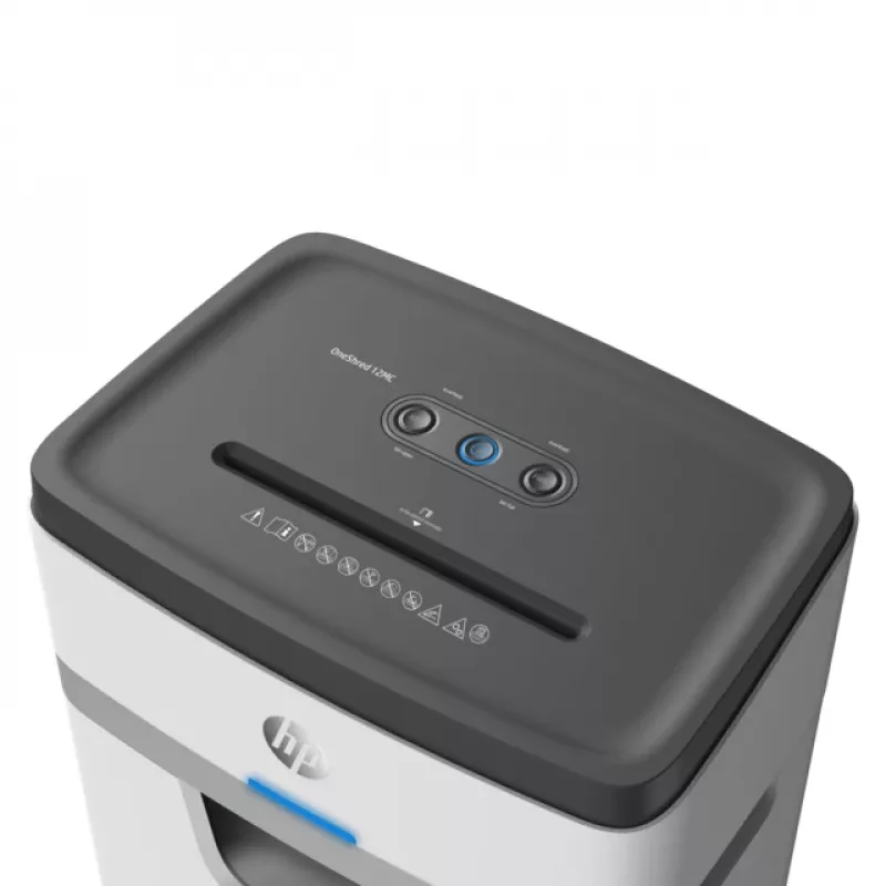 Popieriaus smulkintuvas HP OneShred 12MC mikro pjovimo 2x15 mm 12 lapų 25 L 65 dB 220 mm Balta