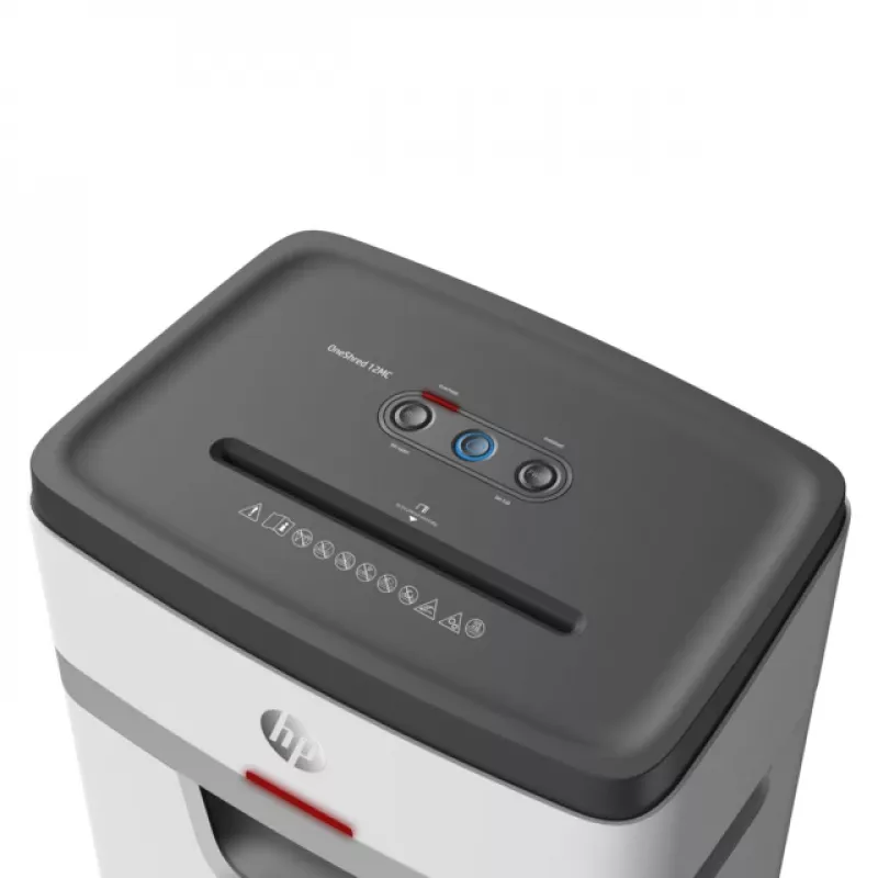 Popieriaus smulkintuvas HP OneShred 12MC mikro pjovimo 2x15 mm 12 lapų 25 L 65 dB 220 mm Balta