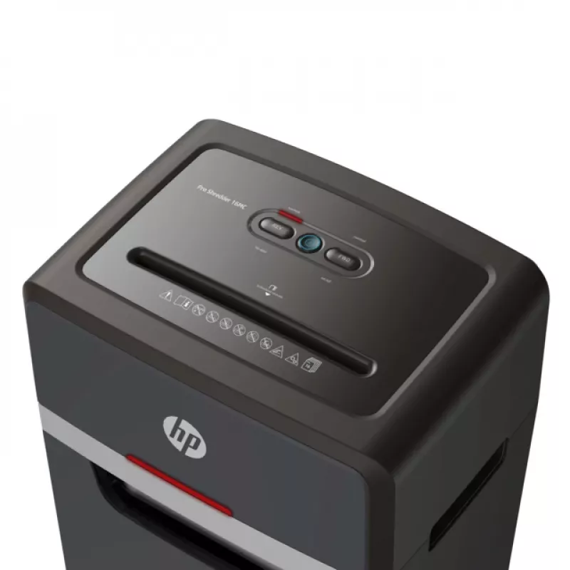HP Pro Shredder 16MC popieriaus smulkintuvas Mikro pjovimo smulkinimas 55 dB 22 cm Juodas