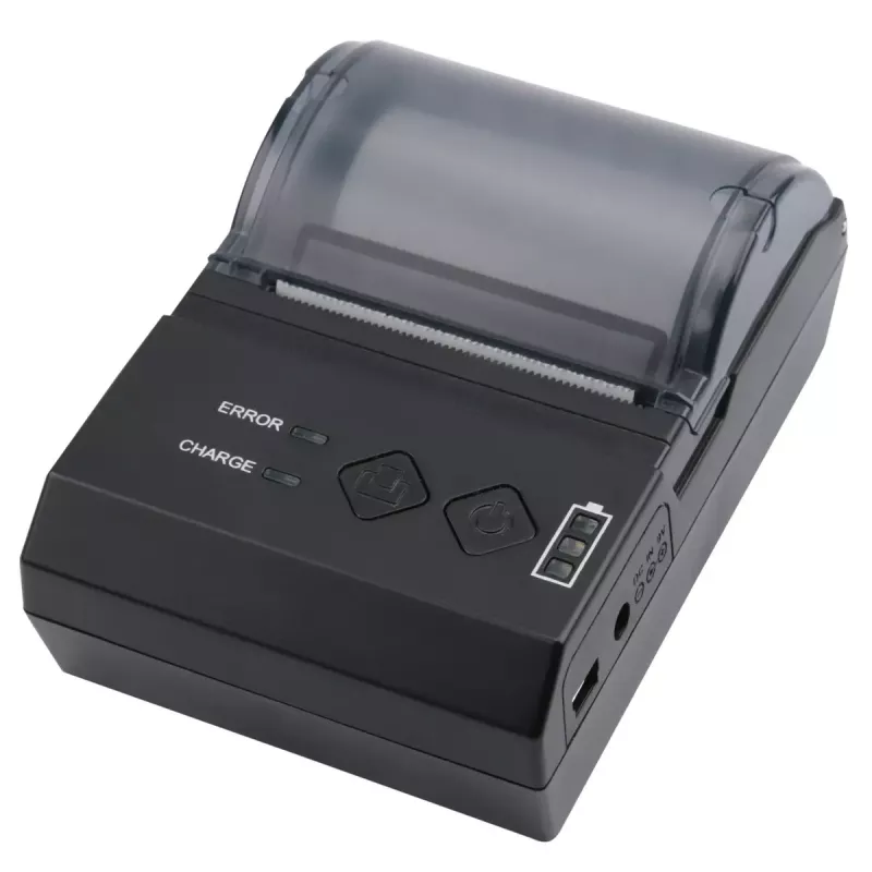 Etikečių spausdintuvas Olympia NCP 58 Juoda — belaidis, maitinamas baterijomis, 200 × 200 DPI, 7,4 V LiPo, 114 × 80 × 50 mm