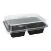 Papstar 96554 vienkartinis maisto laikymo indas, juodas, PET, 227x178x45 mm