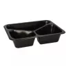 Papstar 96554 vienkartinis maisto laikymo indas, juodas, PET, 227x178x45 mm